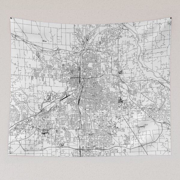 Item preview, Grand Rapids White Map designed and sold by multiplicitymap.