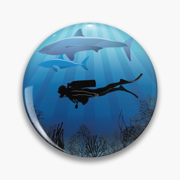 Item preview, Buceo con tiburones Vida marina en aguas profundas extremas designed and sold by TheInkElephant.