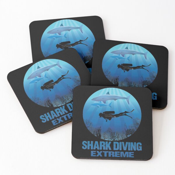 Item preview, Shark Diving Extreme Deep Water Sea Life designed and sold by TheInkElephant.