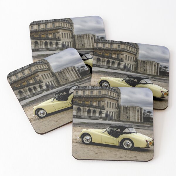Item preview, Vintage Stylish Car with a French Palace Castle in the Background - France Tourism Travel Photography designed and sold by Vintage-TM.