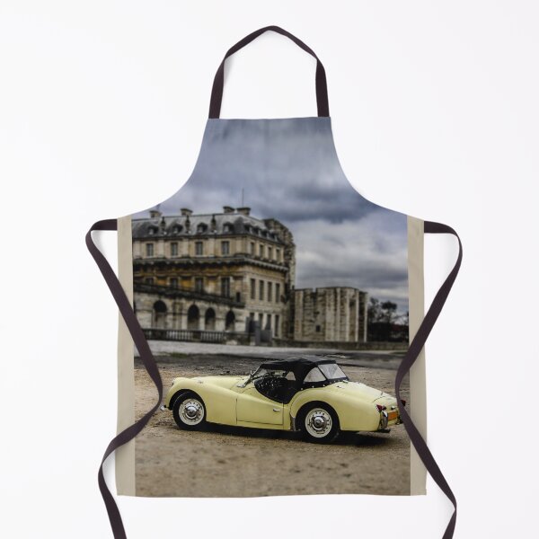 Item preview, Vintage Stylish Car with a French Palace Castle in the Background - France Tourism Travel Photography designed and sold by Vintage-TM.