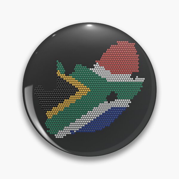 Item preview, South Africa Flag Map Traditional BeadWork Effect designed and sold by d247.