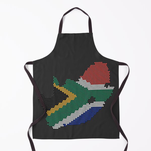Item preview, South Africa Flag Map Traditional BeadWork Effect designed and sold by d247.