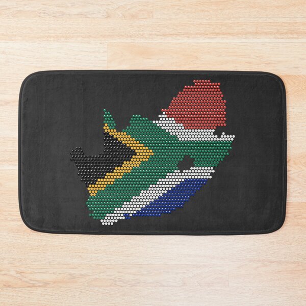 Item preview, South Africa Flag Map Traditional BeadWork Effect designed and sold by d247.