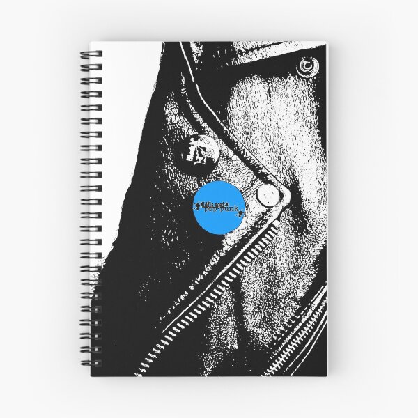 Item preview, Middle Aged Pop Punk Leather Jacket (Blue Pin) designed and sold by Getonboardman.