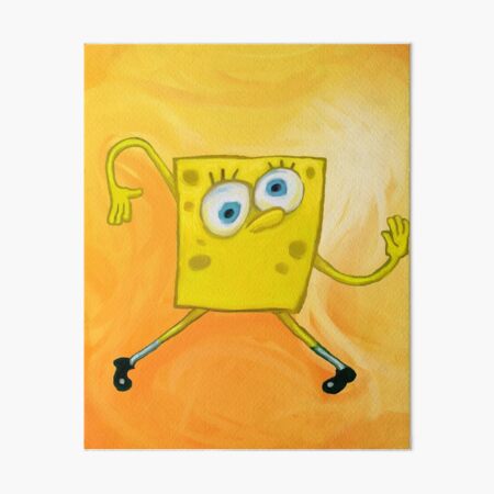 Original High Resolution "Bold and Brash" Spongebob Repaint Art Board Print
