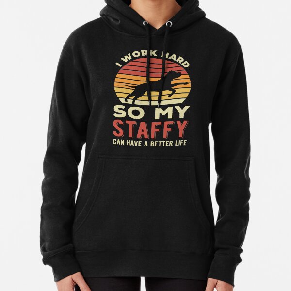 Dog Puppy Pet Gift Unisex Hoodie Crazy Staffordshire Bull Terrier Lady Dog Puppy Pet Gift Unisex Hoodie Crazy Staffordshire Bull Terrier Lady
