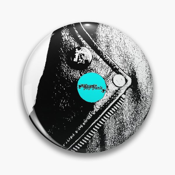 Item preview, Middle Aged Pop Punk Leather Jacket (Sea Foam Green Pin) designed and sold by Getonboardman.