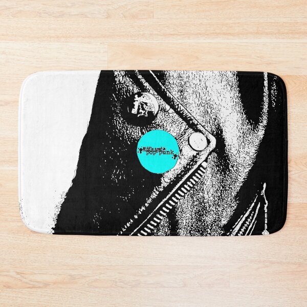 Item preview, Middle Aged Pop Punk Leather Jacket (Sea Foam Green Pin) designed and sold by Getonboardman.