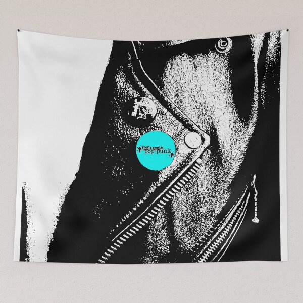Item preview, Middle Aged Pop Punk Leather Jacket (Sea Foam Green Pin) designed and sold by Getonboardman.