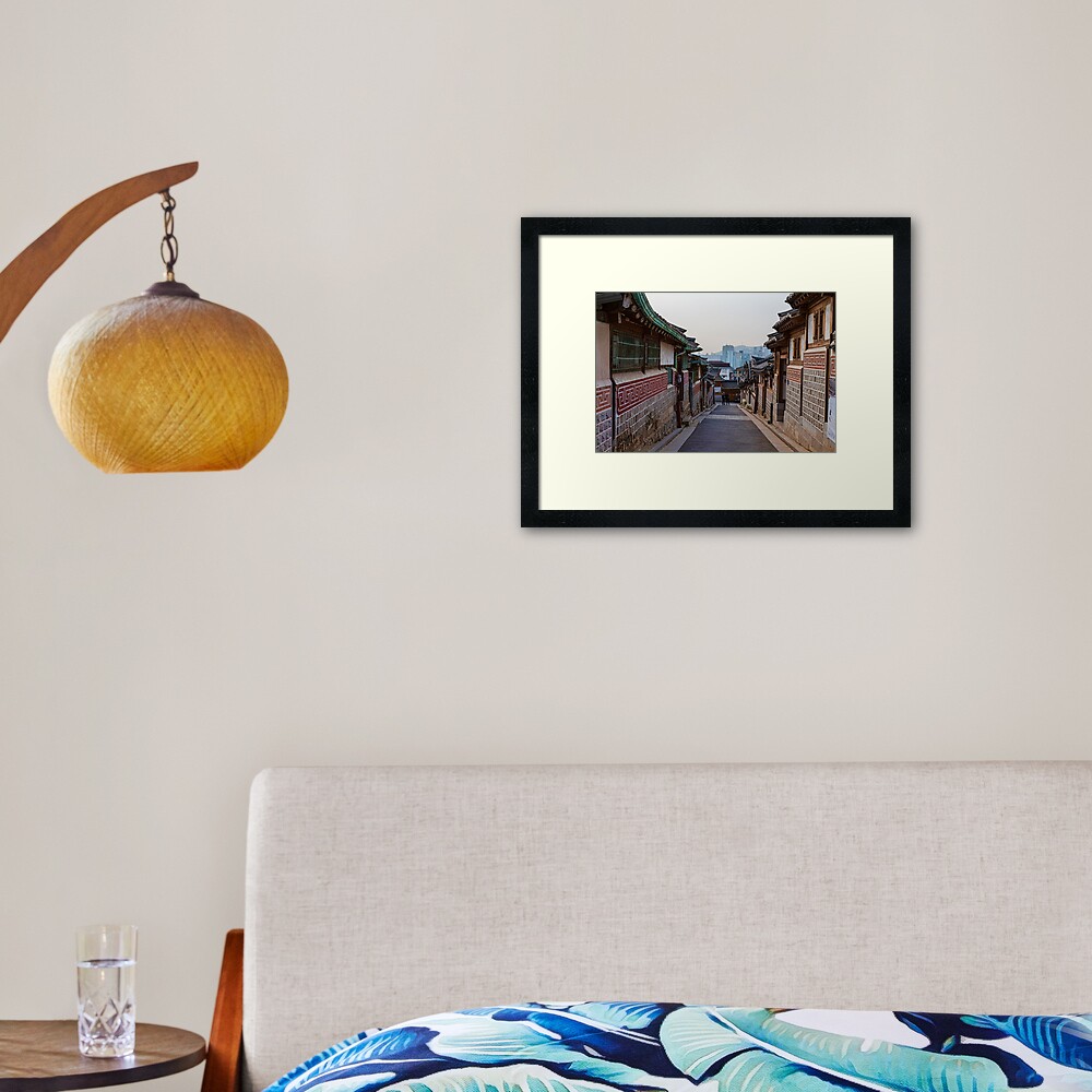 Walking Bukchon Hanok Village Framed Art Print