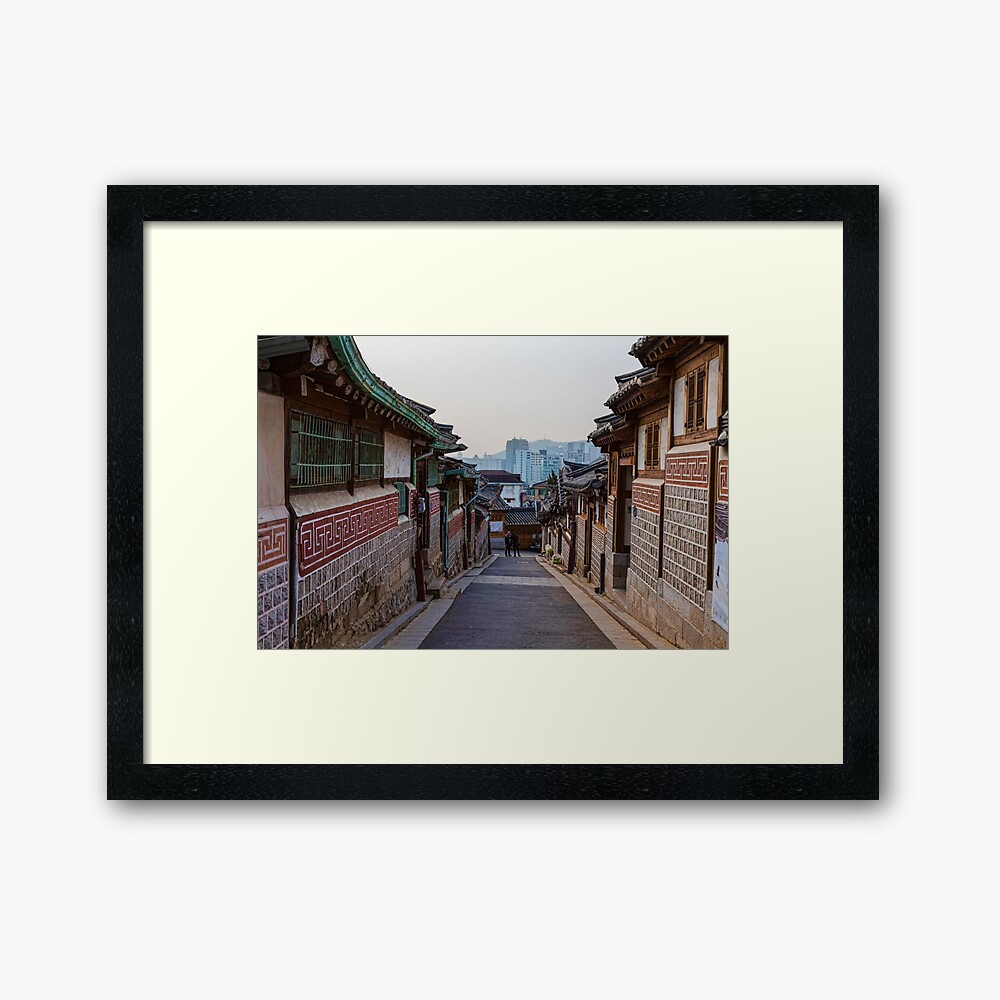 Walking Bukchon Hanok Village Framed Art Print