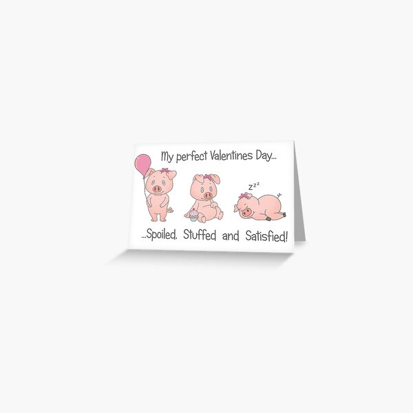 Cartão De Festividades Funny Pig Swine Valentine's Day Card