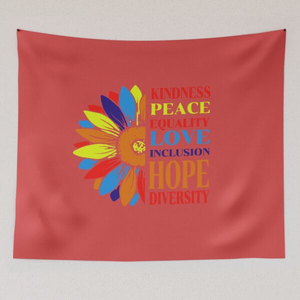 Item preview, Peace Love Diversity Inclusion Equality Human Rights  designed and sold by wijit.