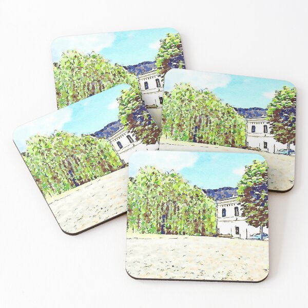 Item preview, Fognano: railway station and trees designed and sold by Giuseppe Cocco.