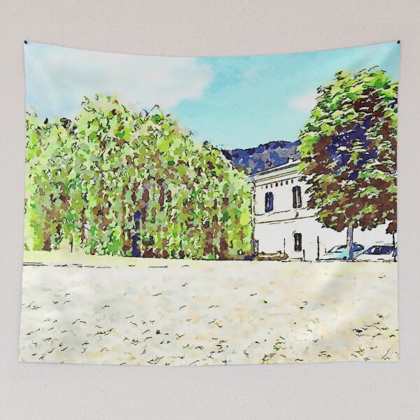 Item preview, Fognano: railway station and trees designed and sold by Giuseppe Cocco.