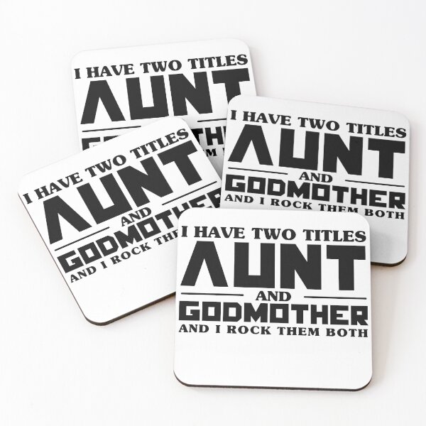 Item preview, I Have Two Titles Aunt and Godmother and I Rock Them Both birthday gift idea designed and sold by bdmart33.