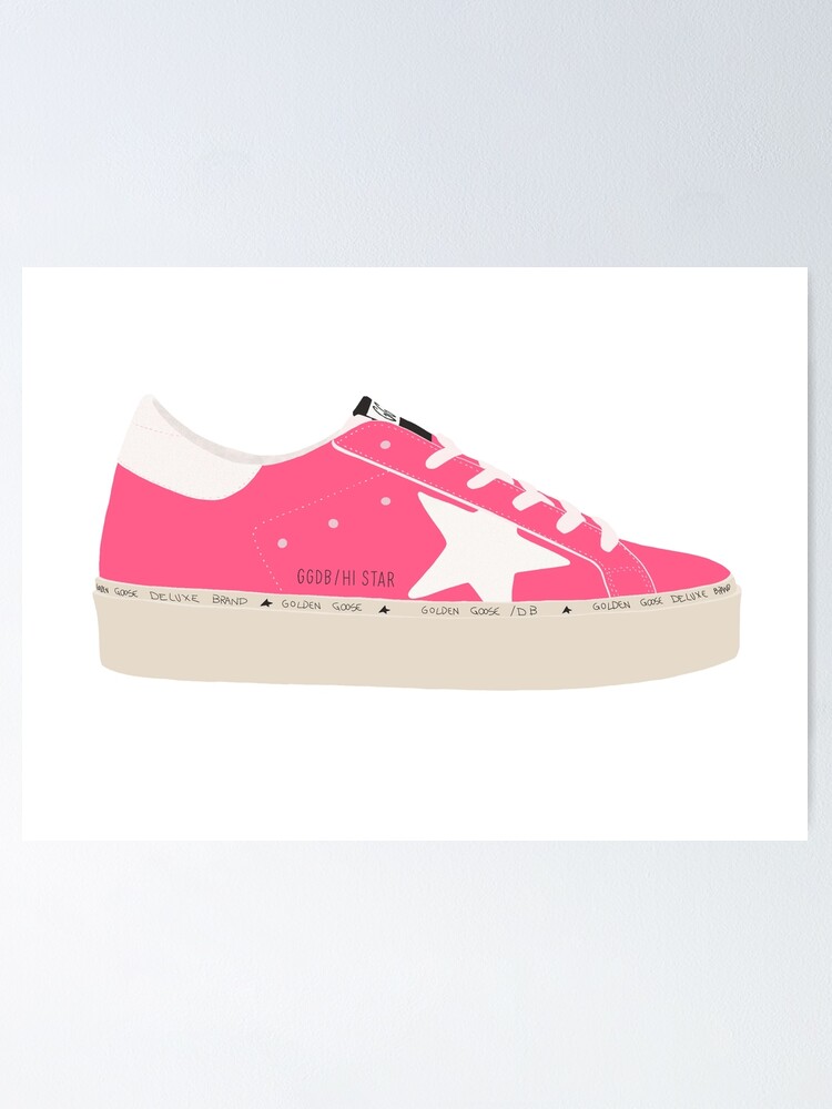 Póster for Sale con la obra «zapatilla rosa golden goose» de