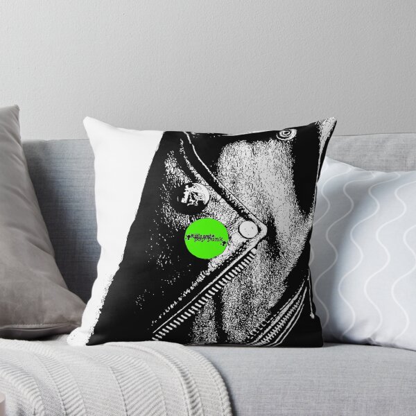 Item preview, Middle Aged Pop Punk Leather Jacket (Green Pin) designed and sold by Getonboardman.