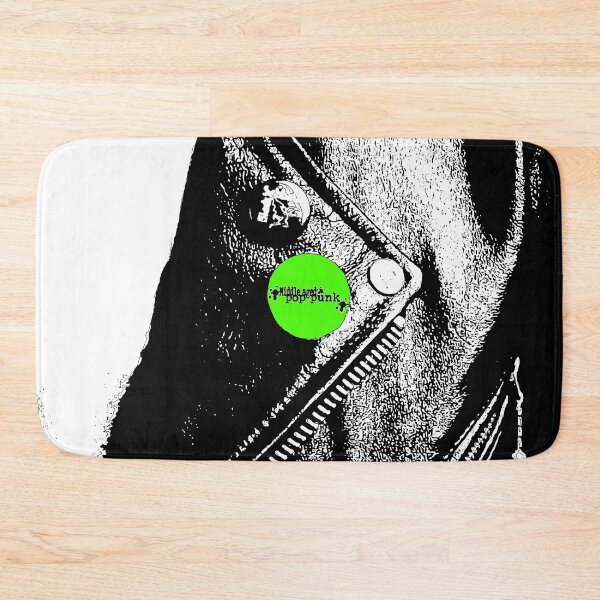 Item preview, Middle Aged Pop Punk Leather Jacket (Green Pin) designed and sold by Getonboardman.