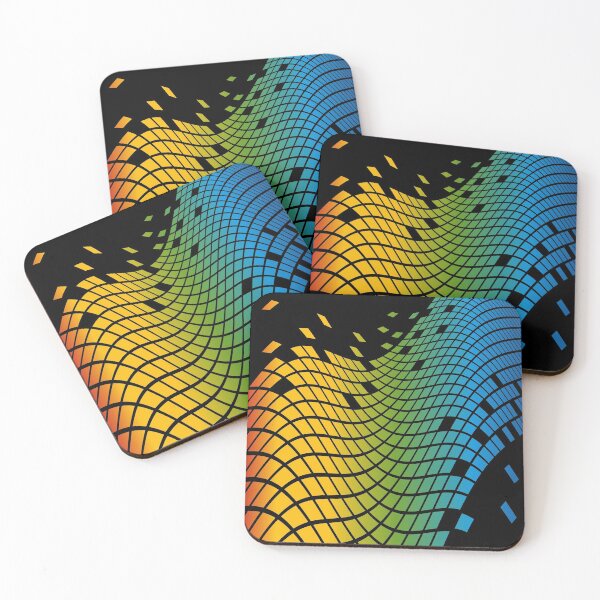 Item preview, Rainbow wavy tiles pattern designed and sold by kickwear-com.