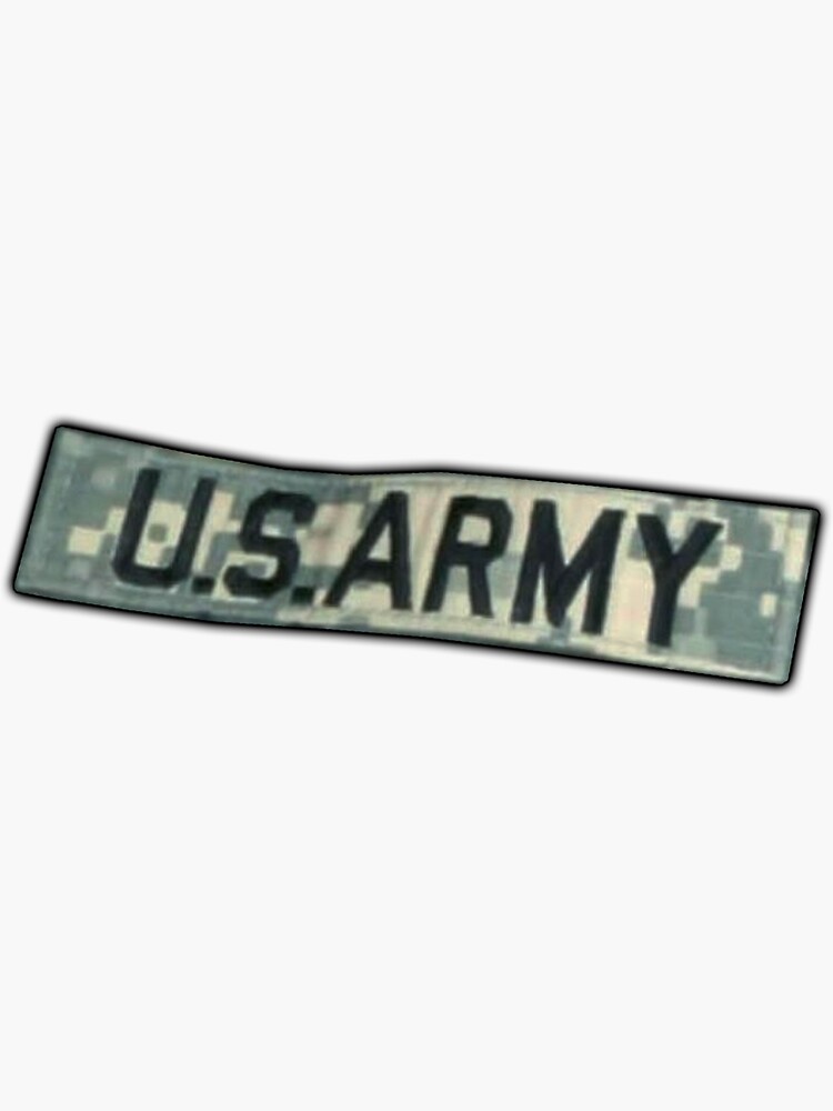 ARMY. US ARMY BADGE. Army Combat Uniform. Military, on White. by TOMSREDBUBBLE