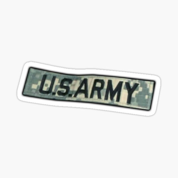 ARMY, US ARMY BADGE, Army Combat Uniform, Military, on White Sticker