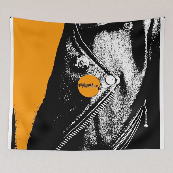 Item preview, Middle Aged Pop Punk Leather Jacket (Orange Shirt) designed and sold by Getonboardman.