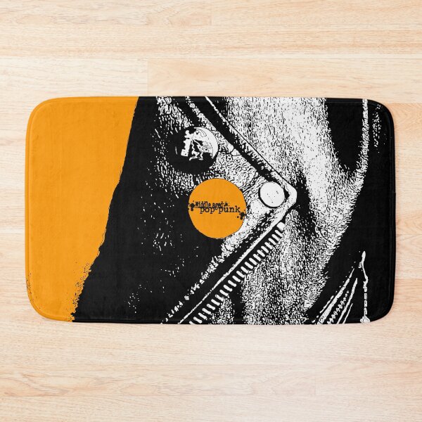 Item preview, Middle Aged Pop Punk Leather Jacket (Orange Shirt) designed and sold by Getonboardman.
