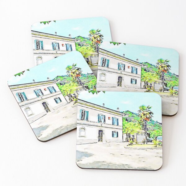 Item preview, Fognano: square of the railway station with palm tree designed and sold by Giuseppe Cocco.