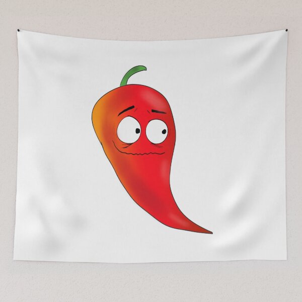 Item preview, Scared red chili pepper cartoon designed and sold by ArtisanAaron.
