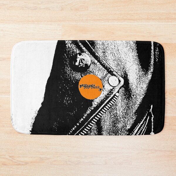 Item preview, Middle Aged Pop Punk Leather Jacket (Orange Pin) designed and sold by Getonboardman.