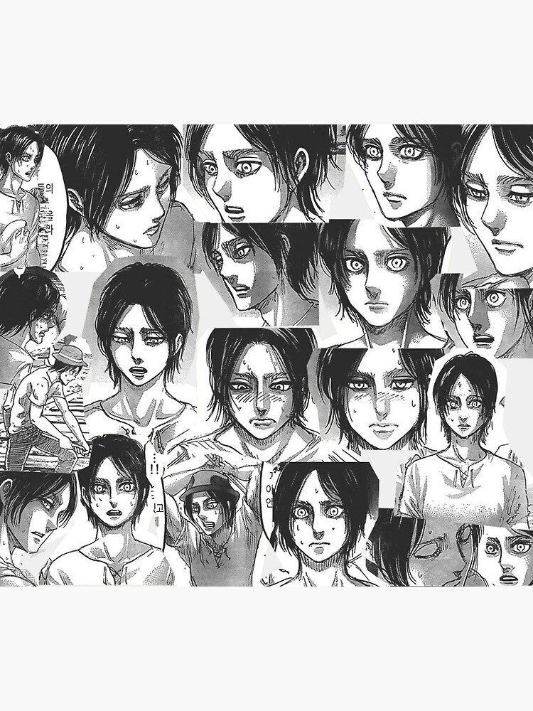 Eren Yeager Attack On Titan Manga Collage Postcard For Sale By Animesky Redbubble