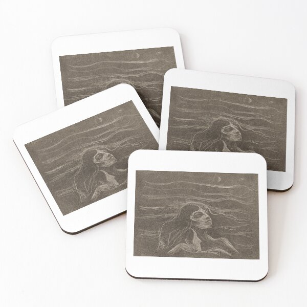 Item preview, Edvard Munch Waves of Love (1896) painting art drawing famous designed and sold by Day-Z19.