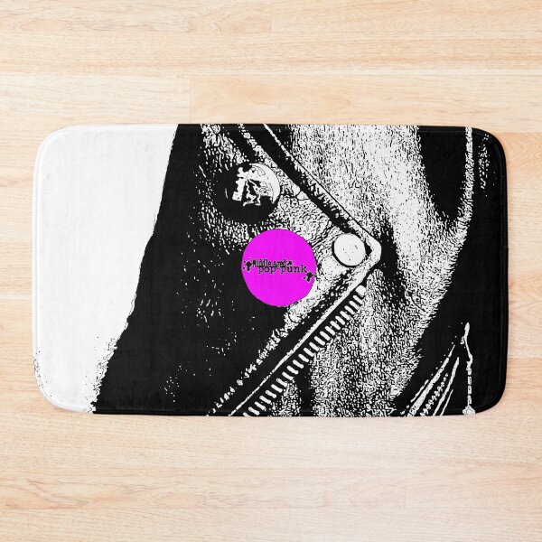 Item preview, Middle Aged Pop Punk Leather Jacket (Pink Pin) designed and sold by Getonboardman.