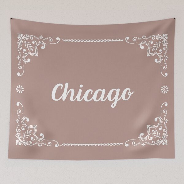 Item preview, Chicago - Monogram Boho Style (Pastel Pink) designed and sold by CityCollection.
