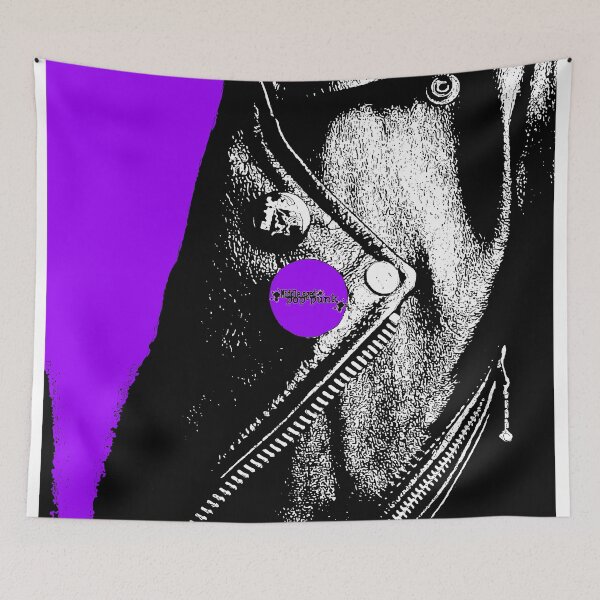 Item preview, Middle Aged Pop Punk Leather Jacket (Purple Shirt) designed and sold by Getonboardman.