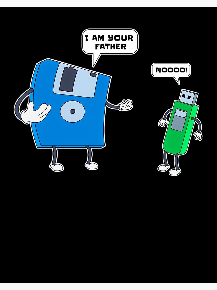 Computer Engineering Funny Father and Son Floppy Disk USB Engineer