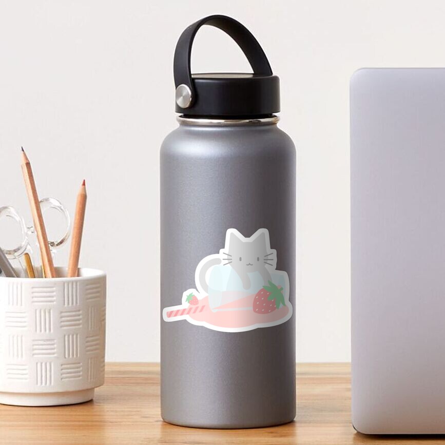 Strawberry Cute Kittea Sticker