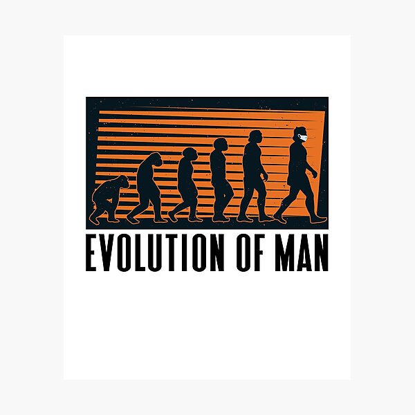 Item preview, Evolution Of Man Wearing A Mask Social Distancing Mask Gear designed and sold by DynamicDesign.
