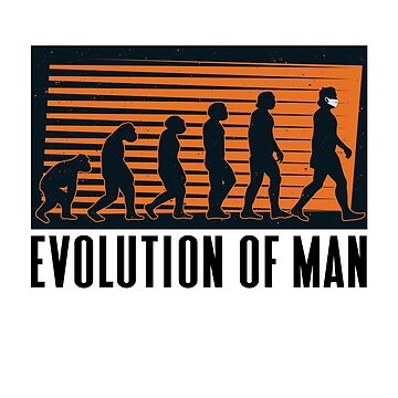 Imagen de la obra Evolution Of Man Wearing A Mask Social Distancing Mask Gear de DynamicDesign