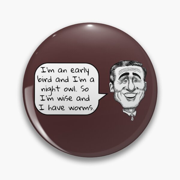 Item preview, The Office, Michael Scott: Wise with Worms designed and sold by BatemanBranding.