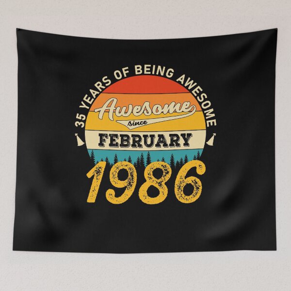 Item preview, 35th Birthday 35 Years Born In 1986 February designed and sold by Renergie.