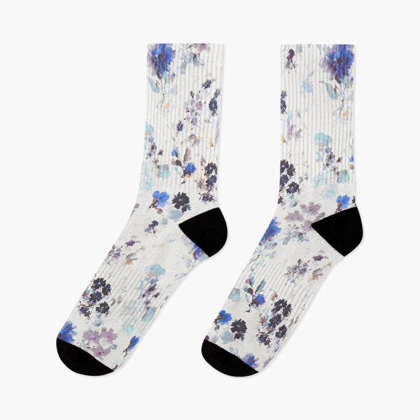 Item preview, Watercolor Flowers - White / Dusky Pink designed and sold by jwebmarket.