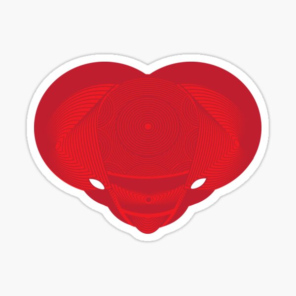 Abstract Red Snake Head Sticker