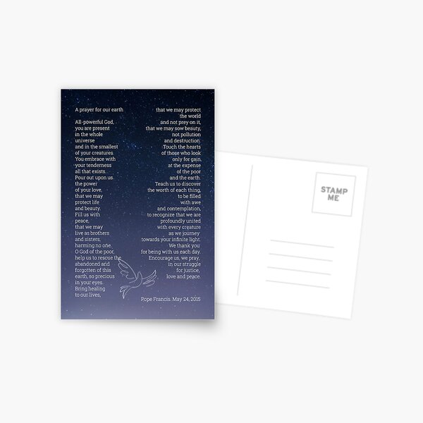 A prayer for our earth/2 alternate Postcard