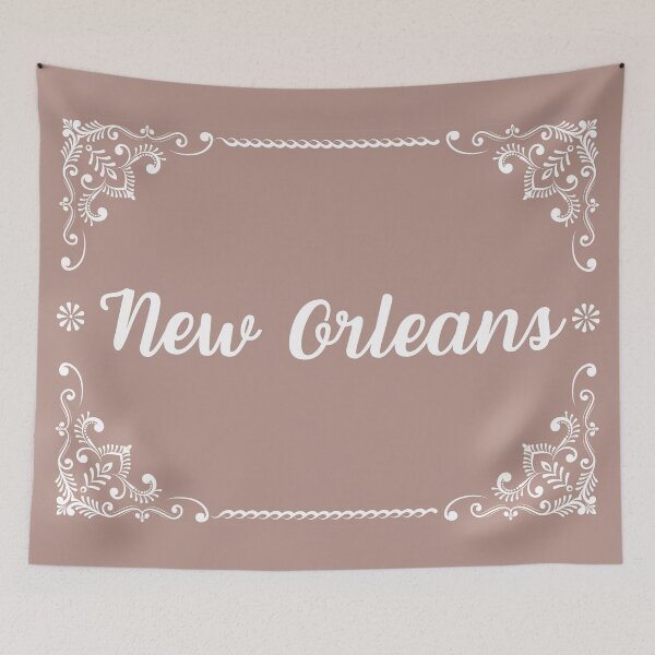 Item preview, New Orleans - Monogram Boho Style (Pastel Pink) designed and sold by CityCollection.