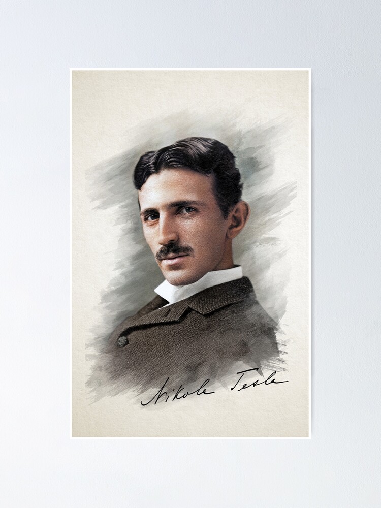 INVENTOR NIKOLA TESLA PORTRAIT 8x10 SILVER HALIDE PHOTO PRINT 