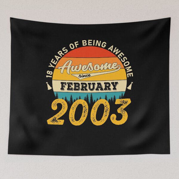 Item preview, 18th Birthday 18 Years Born In 2003 February designed and sold by Renergie.
