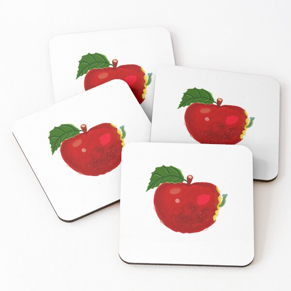 Item preview, Worm Eating Red Apple Illustration designed and sold by papaipapai198.